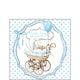 Serviette Ambiente 25cm bienvenue bébé bleu