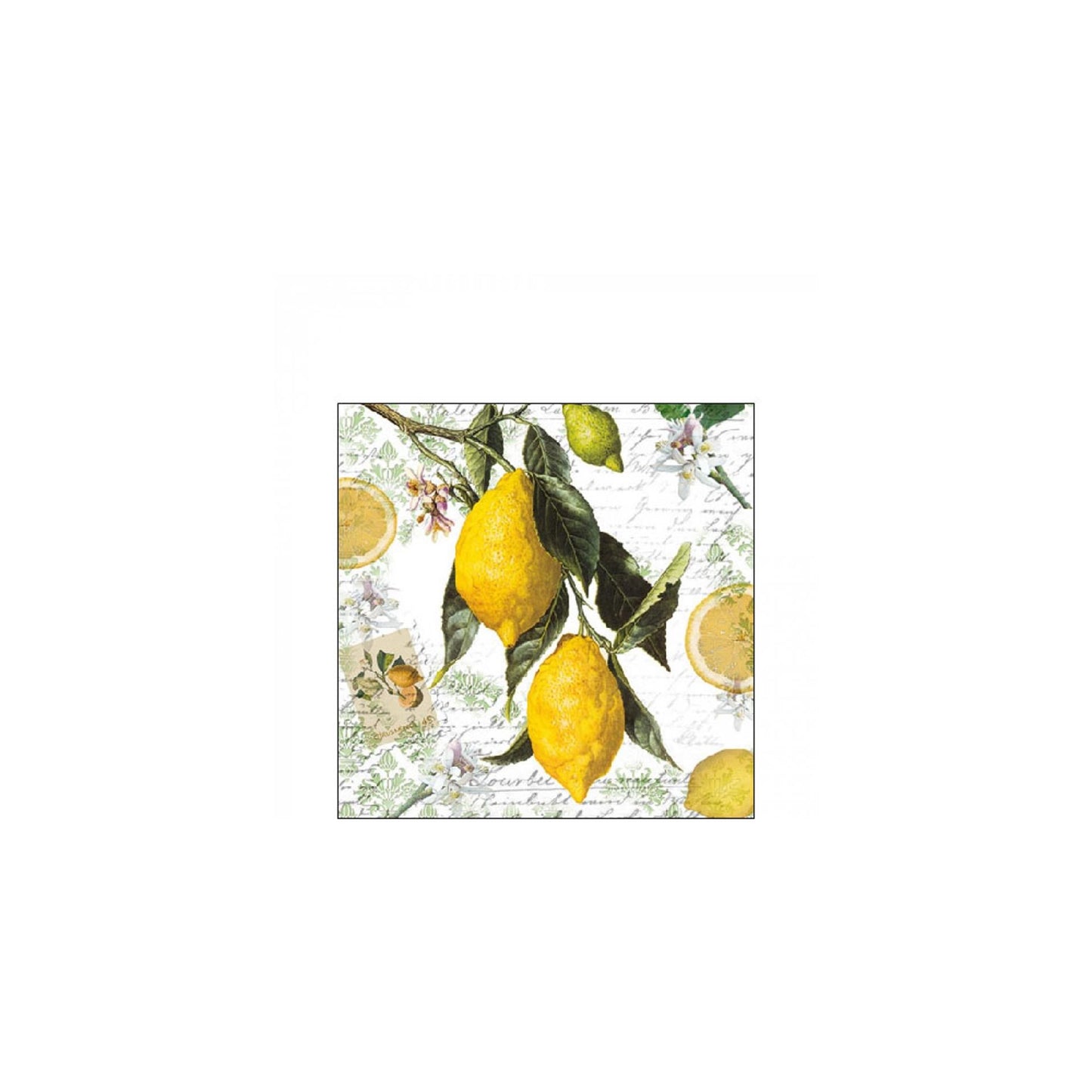 Serviettes Ambiente citron 25cm