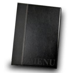 Porte-cartes de menu noir mc-dxa4-blk deflecto