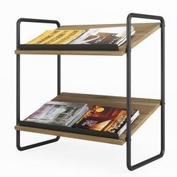 Le présentoir alimenté par paperflow marron mesure 370 mm x 720 mm x 720 mm