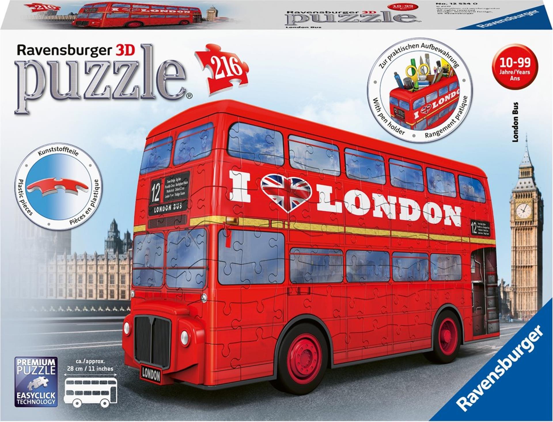 Ravensburger puzzle 3d bus de Londres 216pcs