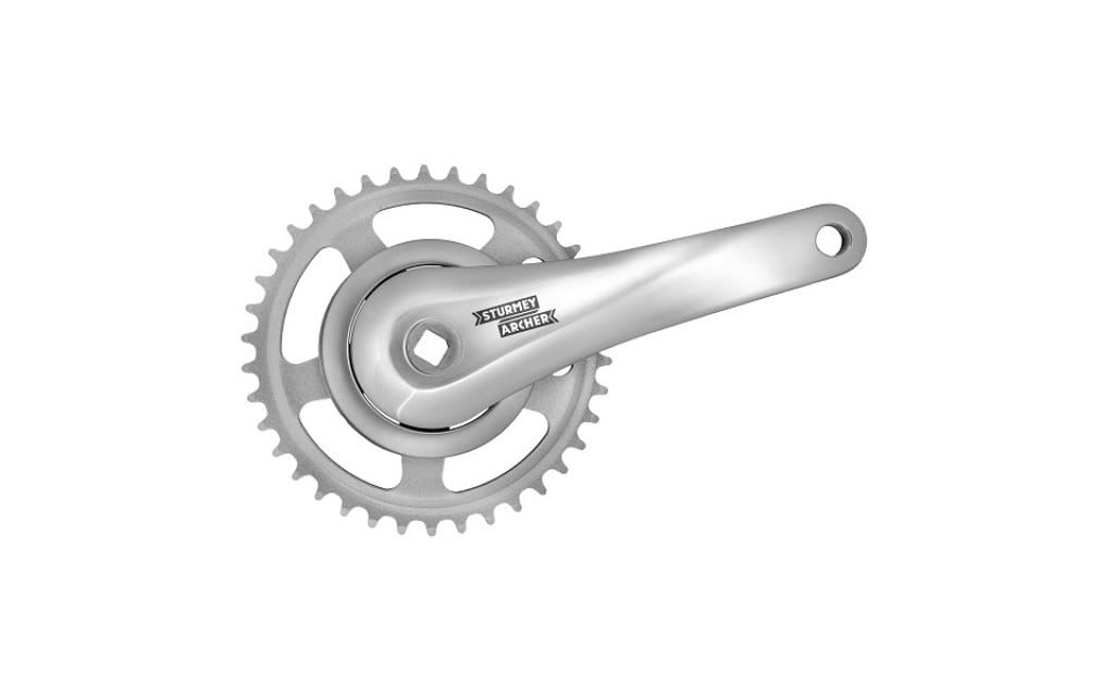 Sunrace - Pédalier SunRace 38T longueur manivelle 170mm. aluminium argenté sans spielless. 92mm de couverture. -profondeur 8mm