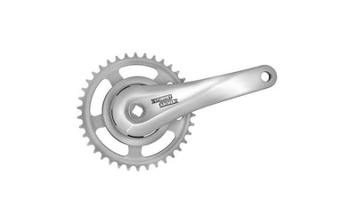 Sunrace - Pédalier SunRace 38T longueur manivelle 170mm. aluminium argenté sans spielless. 92mm de couverture. -profondeur 8mm