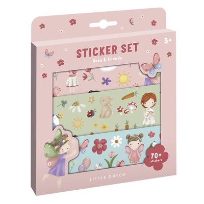 Petite boîte d'autocollante néerlandaise Rosa Friends, 3 feuilles