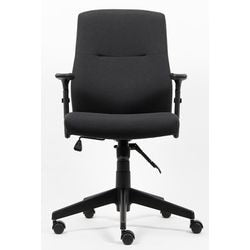 Chaise de bureau Realspace Stanley noire, inclinable aux genoux