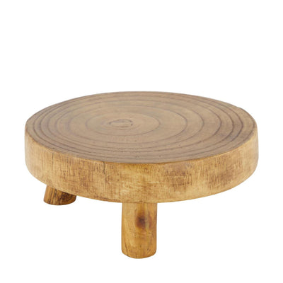 Plateau en bois sur socle Dijk natural collections ø19,5x8cm