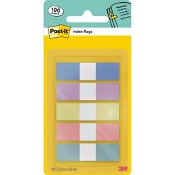 Index post-it multi couleur 139,7 mm x 69,85 mm x 0,7 mm