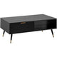 Table basse noir 110x60x43 chêne Wohnling
