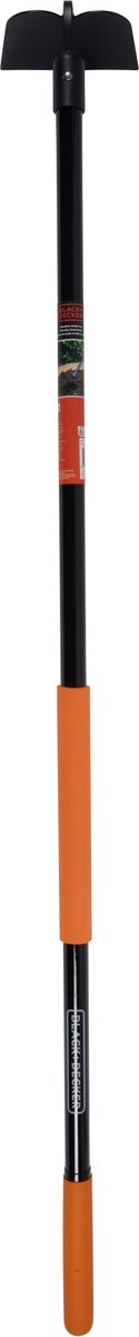 Houe Black+decker avec manche - 146 x 16 x 14,5 cm - 990 grammes - houe terrestre - désherbage et culture du sol - orange noir