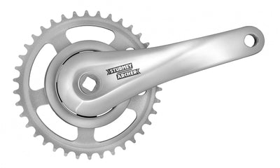 Sunrace Cranket 38T, longueur de manivelle 170 mm. Argent, anciens, sans spie. Couverture de 95 mm. 0 mm de profondeur