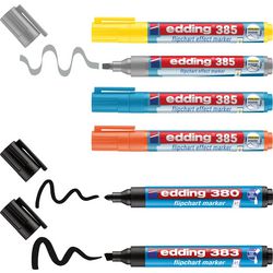 Marqueur pour tableau à feuilles edding effect 385-380-383 multicolore