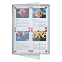 Tableau verrouillable Franks 4 x A4 amagnétique en aluminium anodisé