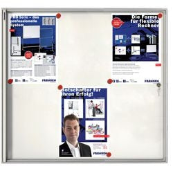 Tableau verrouillable Franks 6 x A4 amagnétique en aluminium anodisé