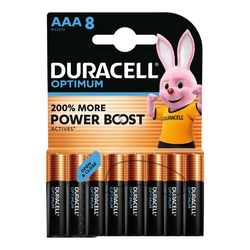 Piles Duracell Optimum AAA 8 pièces