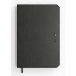 Bloc-notes De Kempen A6 ligné, reliure latérale, couverture souple, noir