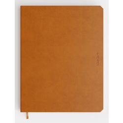 Bloc-notes De Kempen A5 ligné, reliure latérale, couverture souple marron