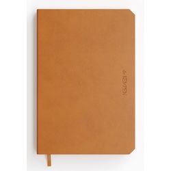 Bloc-notes De Kempen A6 ligné, reliure latérale, couverture souple marron