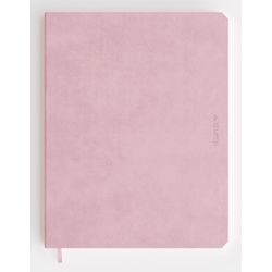 Bloc-notes De Kempen A5 ligné, reliure latérale, couverture souple rose