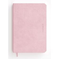 Bloc-notes De Kempen A6 ligné, reliure latérale, couverture souple rose