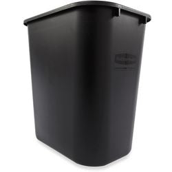 Poubelle de recyclage Rubbermaid rectangulaire noire 27 l