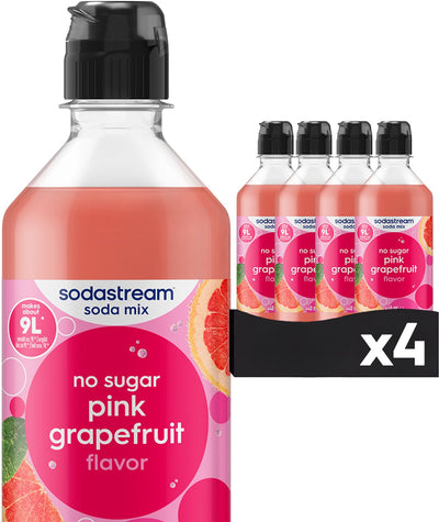 Sirop zéro de pamplemousse rose Sodastream - paquet de 4