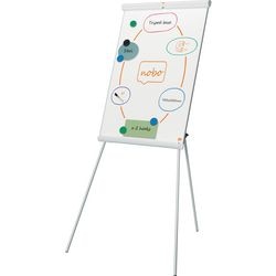 Tableau à feuilles mobiles en acier Nobo premium plus avec trépied - tableau blanc magnétique - 70 x 100 cm - blanc