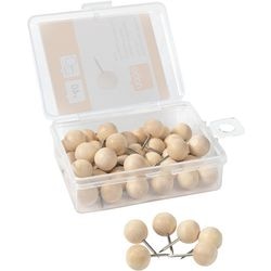 Punaises nobo acier, bois 8 mm tête ronde en bois marron 40 pièces