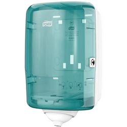 Distributeur à alimentation centrale tork m3 turquoise, blanc