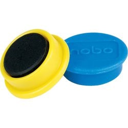 Aimants magnétiques pour tableau blanc Nobo - pack de 10 - Aimants 13 mm - assortiment de 5 couleurs