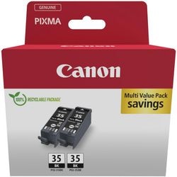 Cartouche d'encre Canon 1509b012 duopack d'origine no. pgi-35bk noir