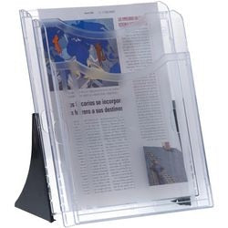 Porte-brochures archivo 2000 6102 cs tp ps (polystyrène) transparent