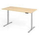 Bureau assis-debout vlxk6516 3 s bois, métal beige, gris