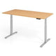Bureau assis-debout vlxk6516 6 s bois, métal marron, gris