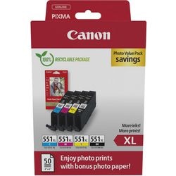 Cartouche d'encre canon 6443b008 cli-551xl b c m y