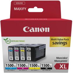 Cartouche d'encre canon 9182b010 pgi-1500xl b c m y