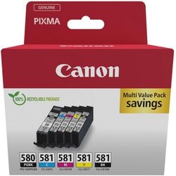 Cartouche d'encre canon 2078c007 cli-581 b c m y pgbk