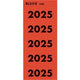 Étiquette de dos Leitz 2025 - autocollante - 100 pièces - rouge