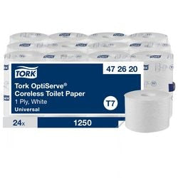 Papier toilette Tork optiserve 1 couche sans noyau 472620