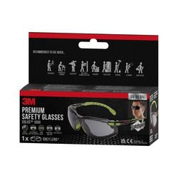 Lunettes de sécurité 3m vertes, noires s1gg-1