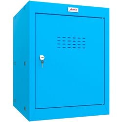 Armoire Phoenix 1 porte serrure à clé 400 x 400 x 520 mm bleu