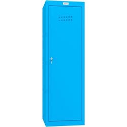 Armoire Phoenix 1 porte serrure à clé 400 x 400 x 1 265 mm bleu
