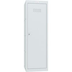 Armoire Phoenix 1 porte serrure à clé 400 x 400 x 1 265 mm gris
