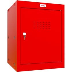 Armoire Phoenix 1 porte serrure à clé 400 x 400 x 520 mm rouge