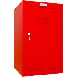 Armoire Phoenix 1 porte serrure à clé 400 x 400 x 665 mm rouge