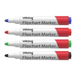 Marqueur de tableau à feuilles viking 4 pièces assortiment de couleurs
