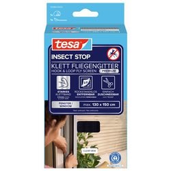 Tesa 1050474 - Moustiquaire premium anti-insectes pour fenêtres 1,3 m x 1,5 m noir | 1 pièce