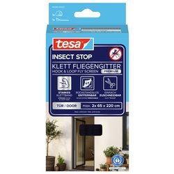 Tesa 1050466 - portes moustiquaires premium noires 2x 0,65m x 2,2m | 5 pièces