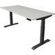 Bureau assis-debout Kerkmann Move 4 gris clair