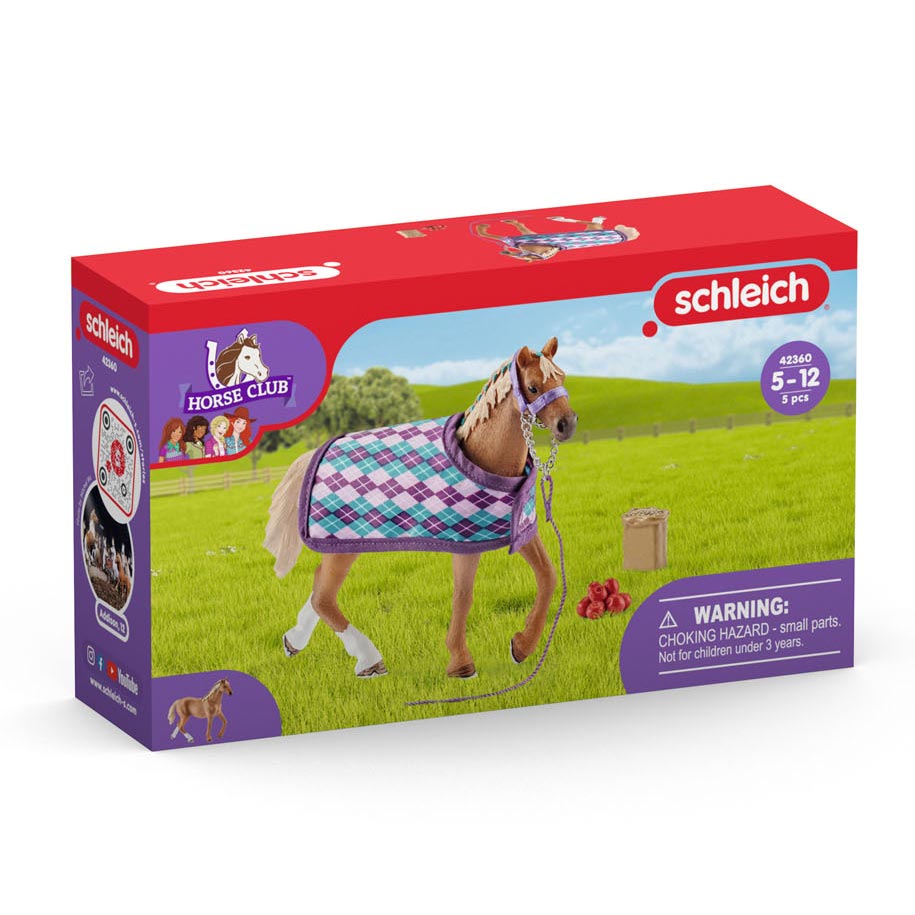 Schleich Horse Club English Turlebred avec couverture