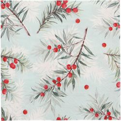 Serviettes papstar branches d'if vert 330 mm x 330 mm